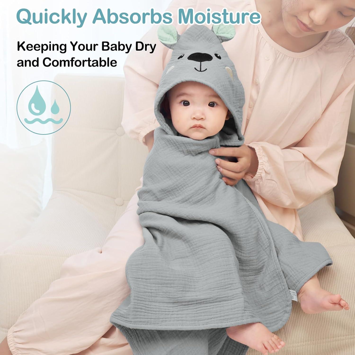 Toallas de Baño con Capucha Unicorn Castle 2 Piezas Muselina