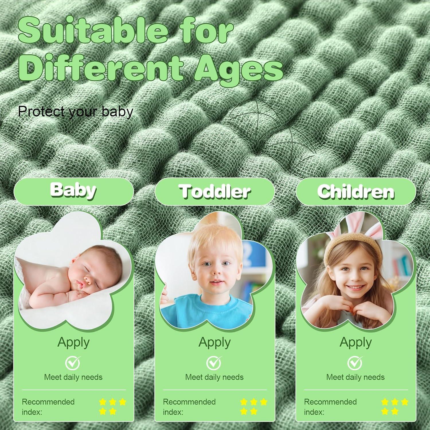 Toallas con Capucha MUKIN para Bebés - Algodón Muselina, 2 Pzs