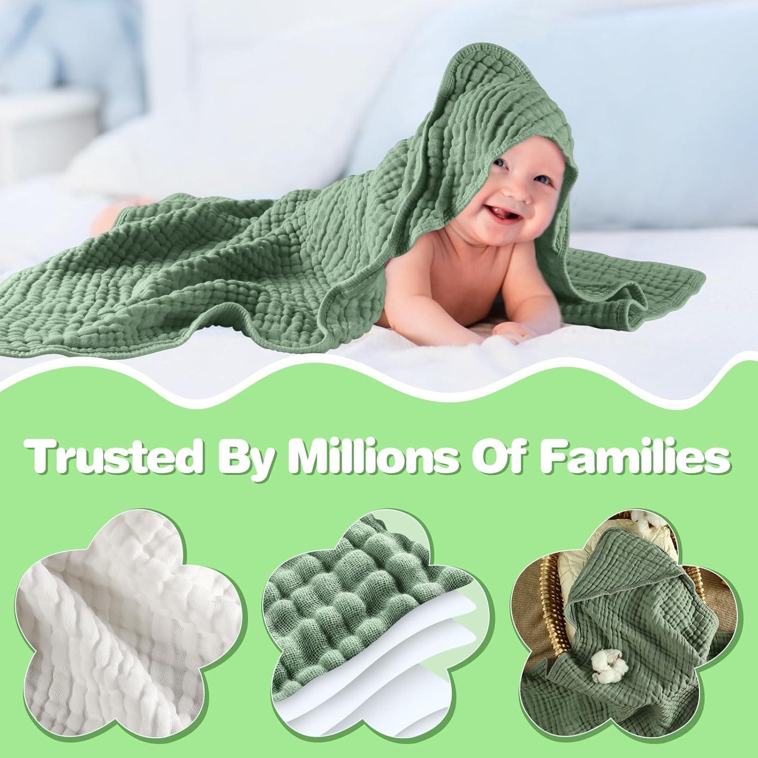 Toallas con Capucha MUKIN para Bebés - Algodón Muselina, 2 Pzs