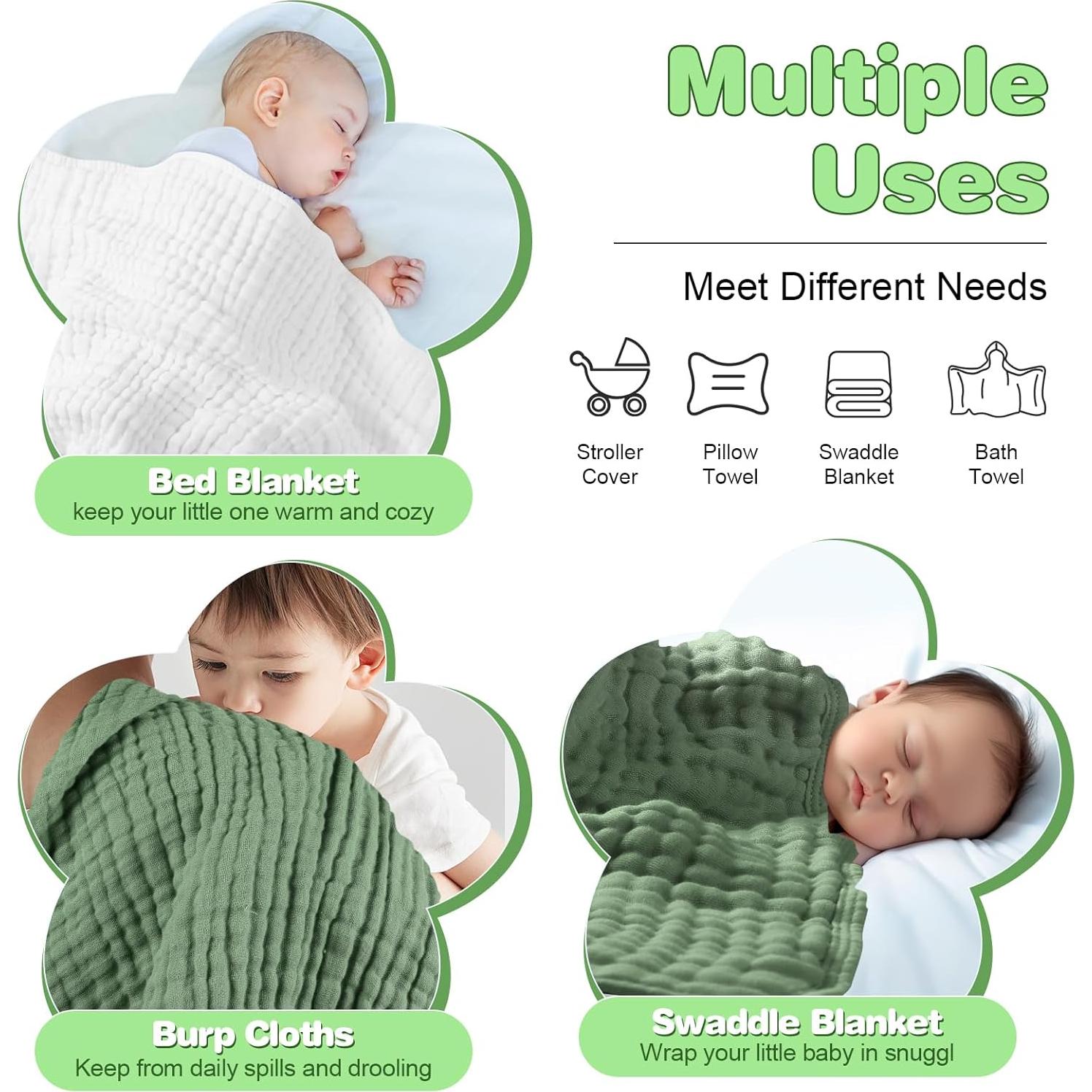 Toallas con Capucha MUKIN para Bebés - Algodón Muselina, 2 Pzs