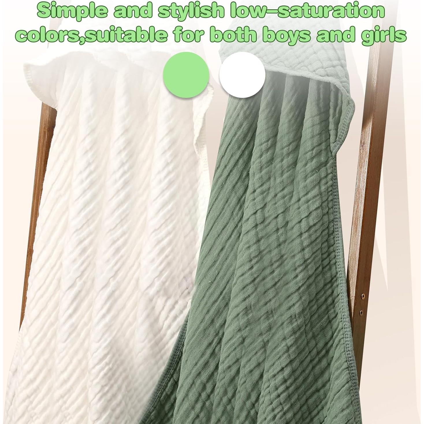 Toallas con Capucha MUKIN para Bebés - Algodón Muselina, 2 Pzs