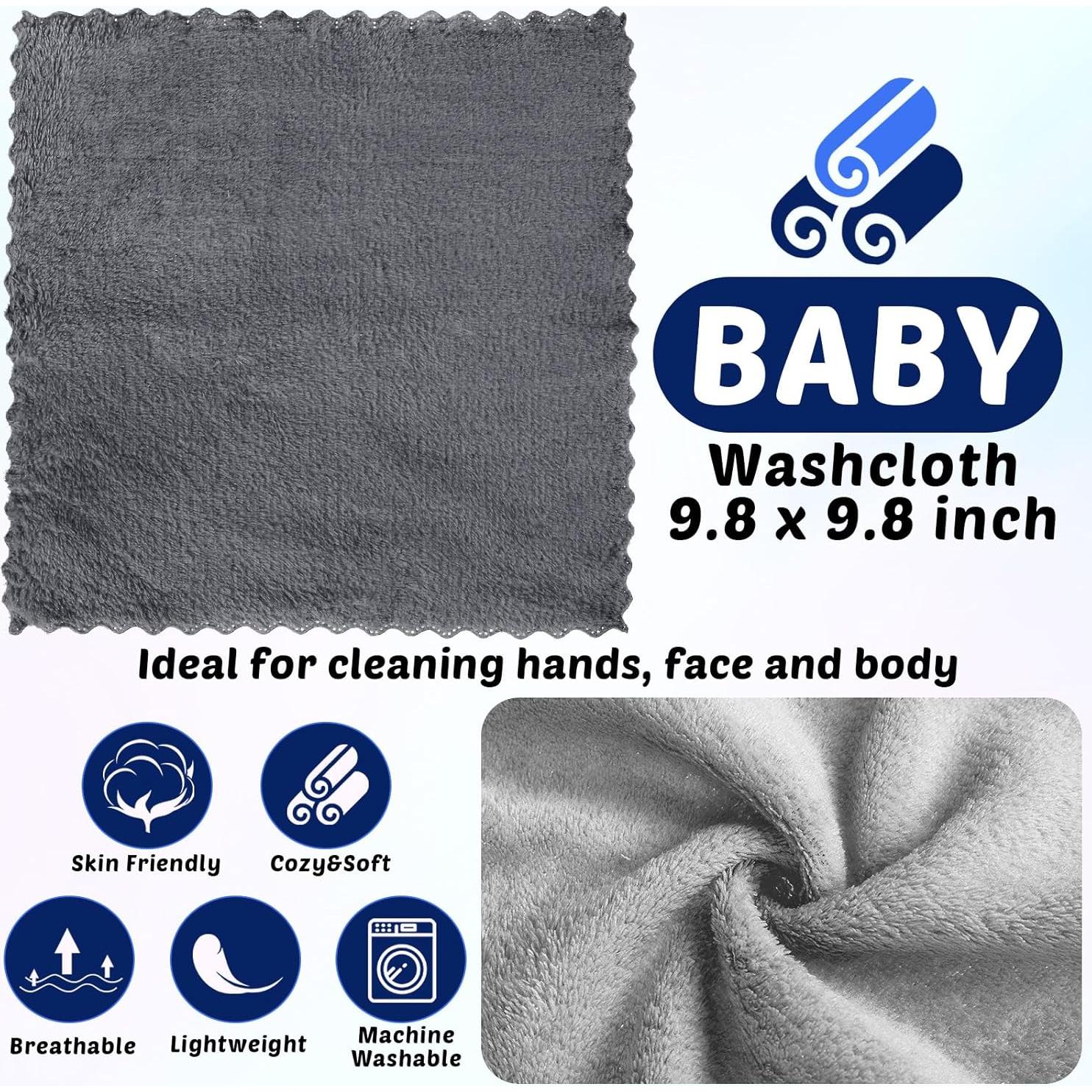 Buryeah Toallas con Capucha y Paños para Bebé - 20 Piezas