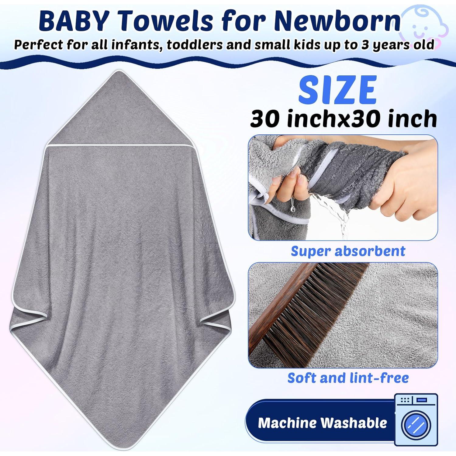 Buryeah Toallas con Capucha y Paños para Bebé - 20 Piezas