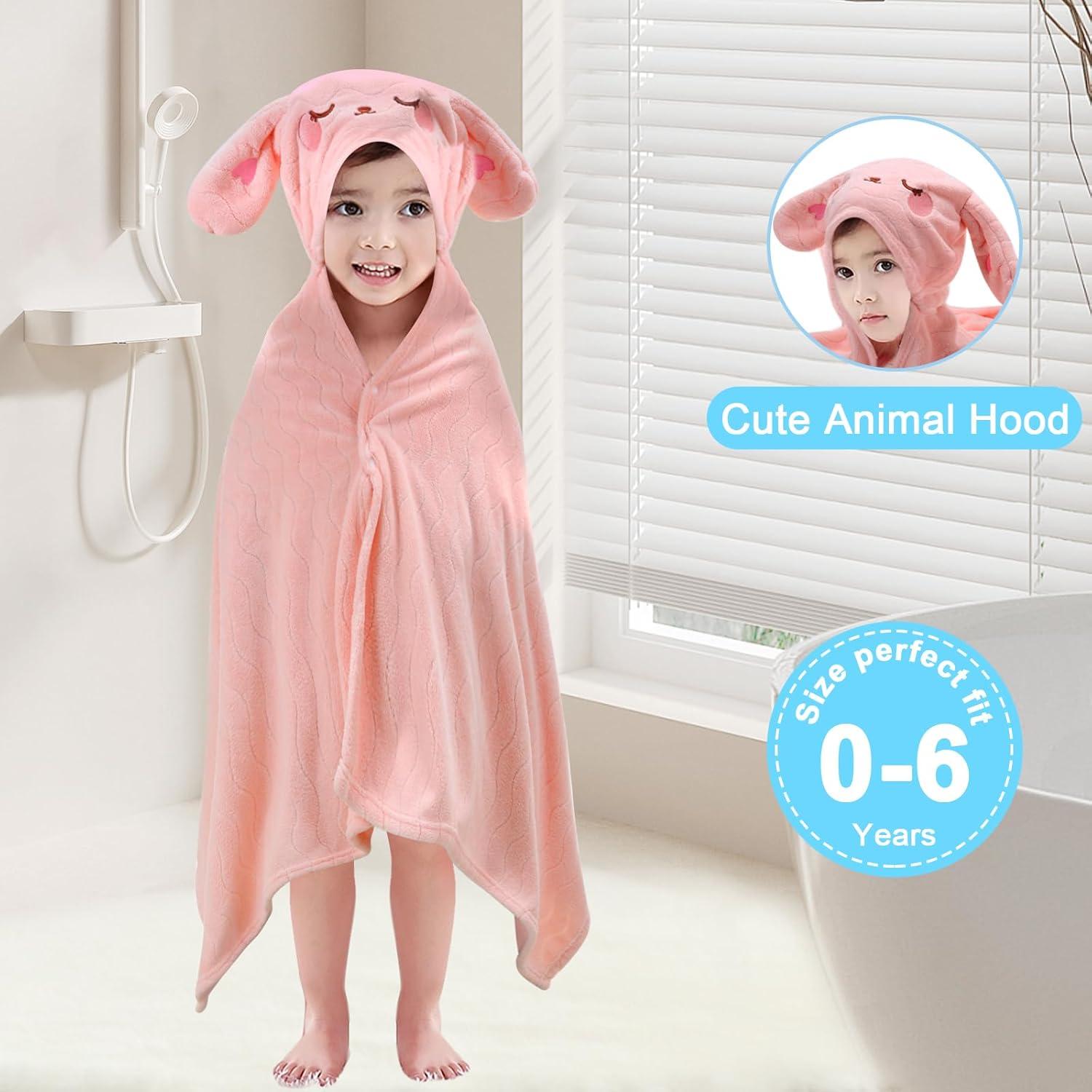 Paquete de 2 Toallas de Baño con Capucha VZZNN 66x140 cm