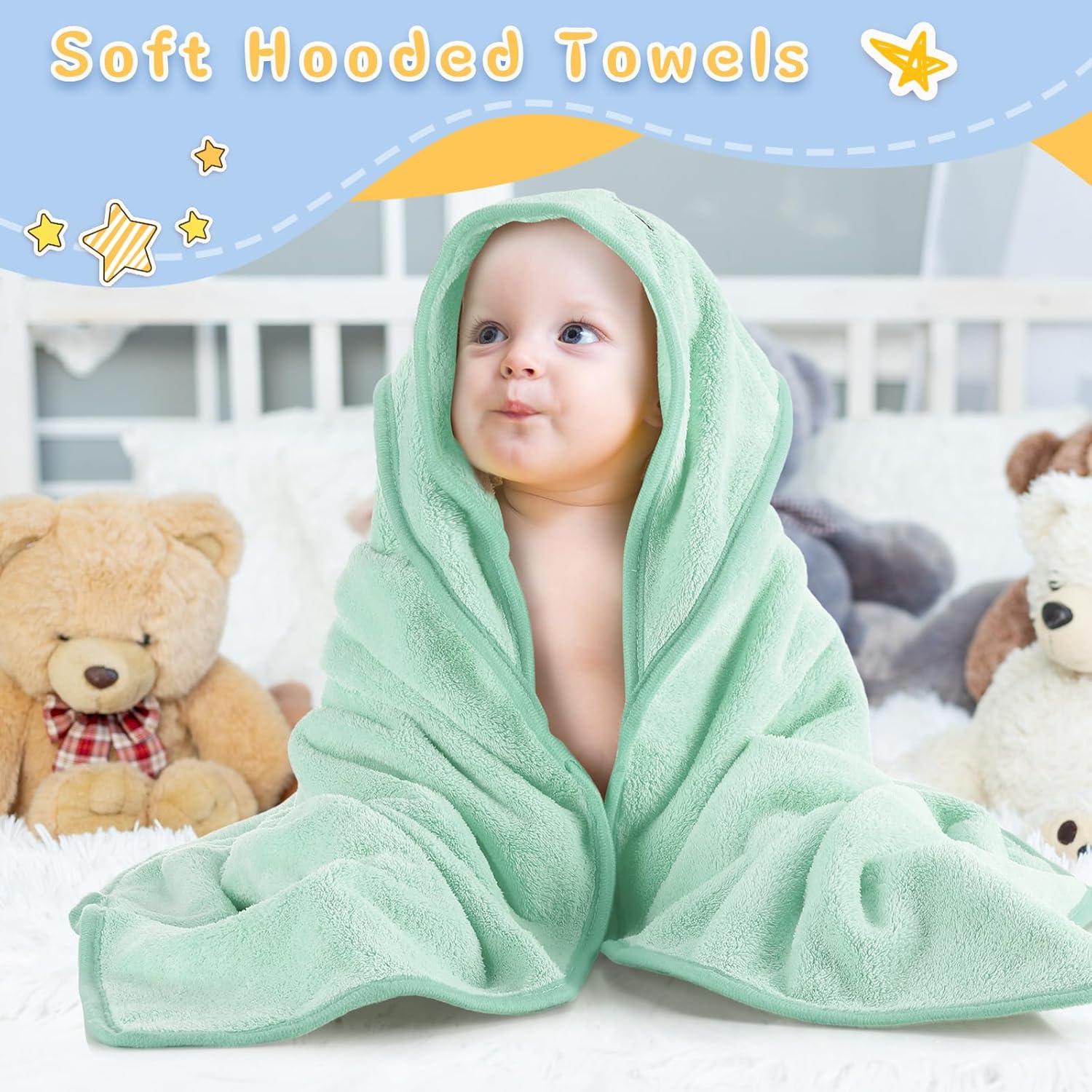 Toallas de Baño para Bebé Preboun 4 Pcs con Capucha Animal