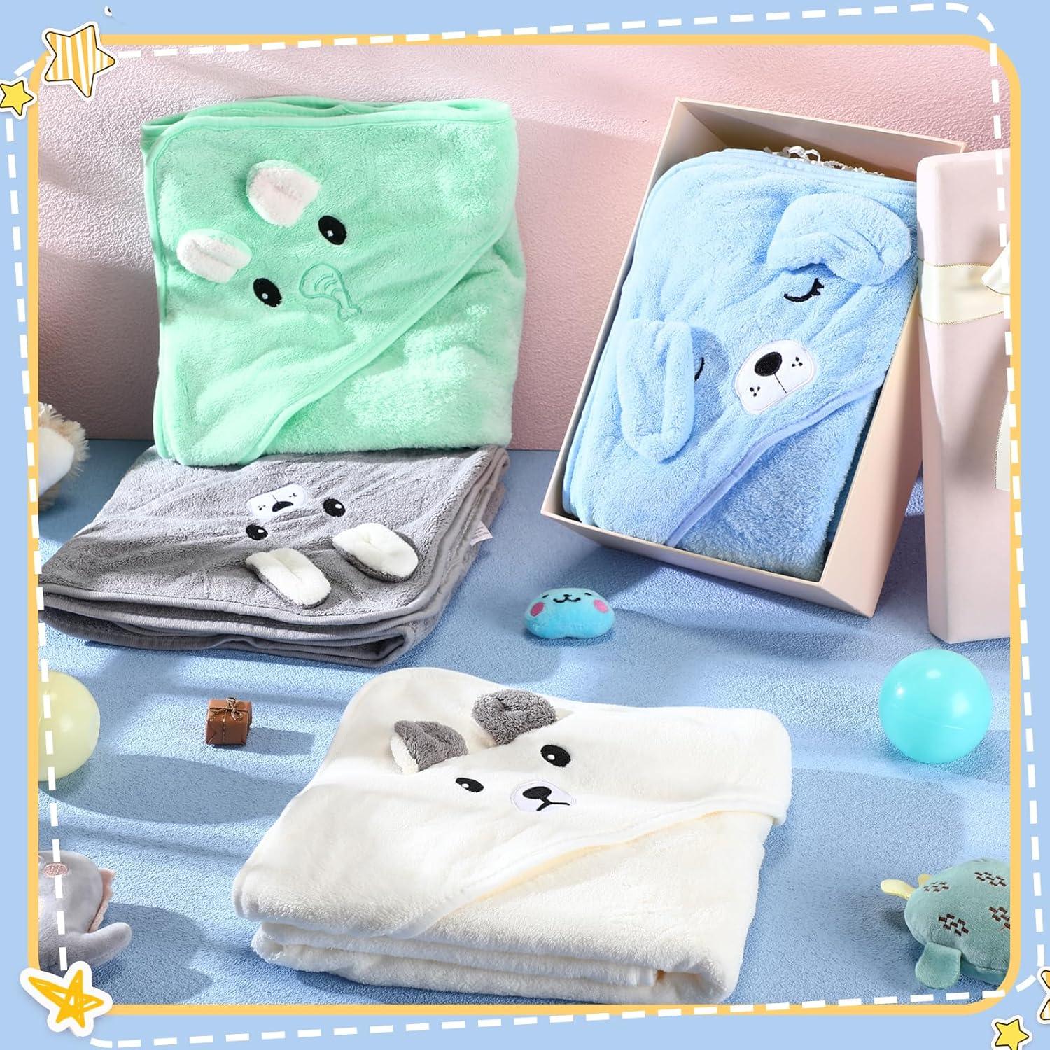 Toallas de Baño para Bebé Preboun 4 Pcs con Capucha Animal