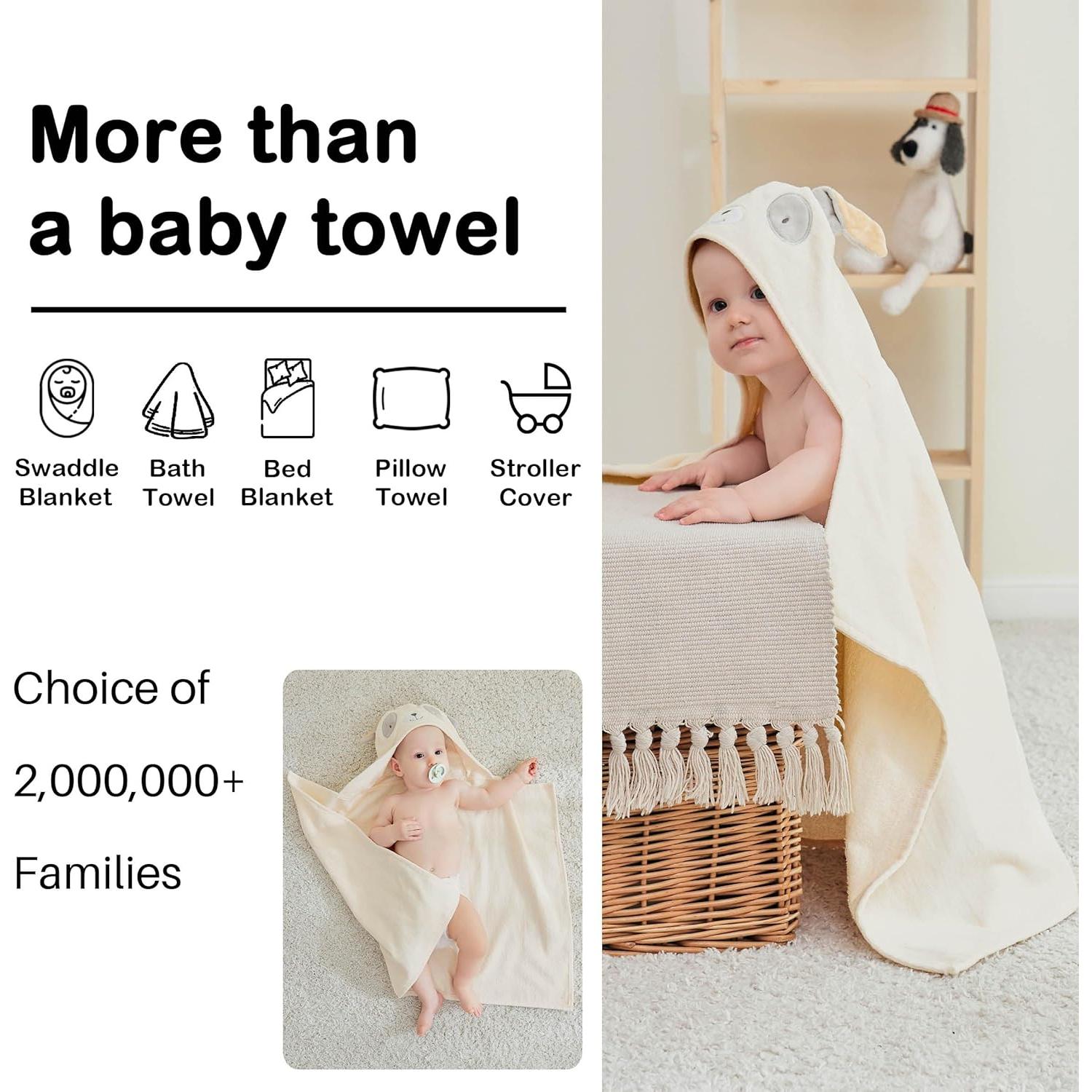 Toallas de Bebé con Capucha Viviland 2 Paquete 100% Algodón