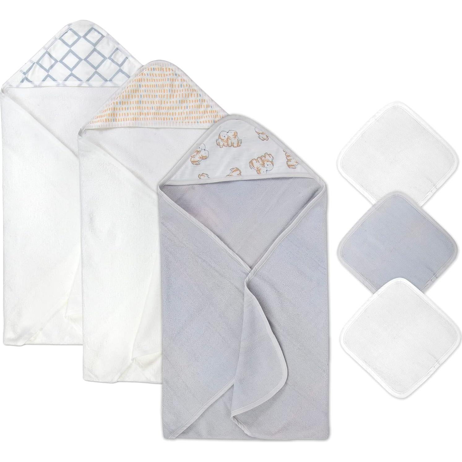 Juego de Toallas de Baño con Capucha Baby Essentials 6 Piezas