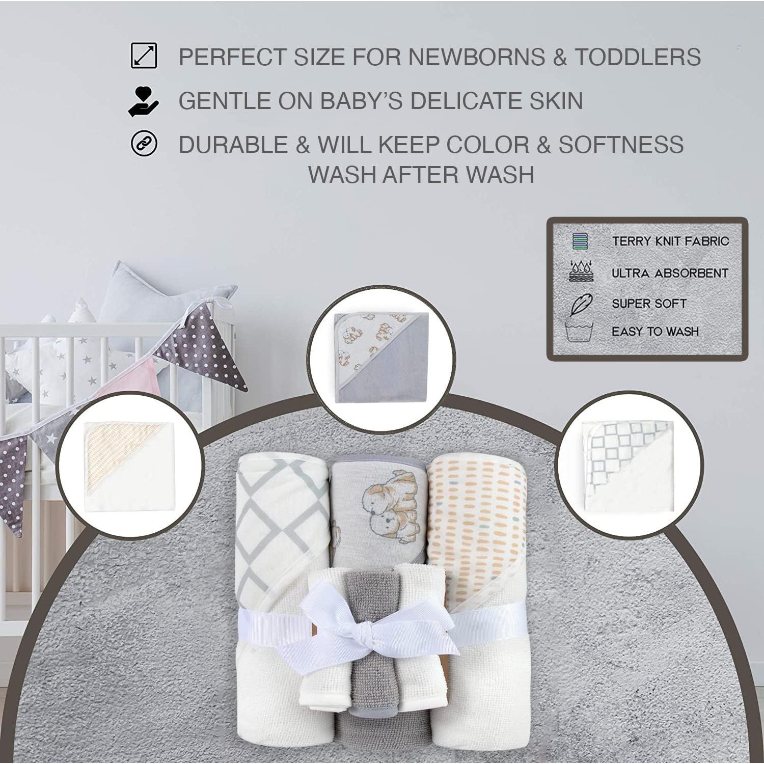 Juego de Toallas de Baño con Capucha Baby Essentials 6 Piezas