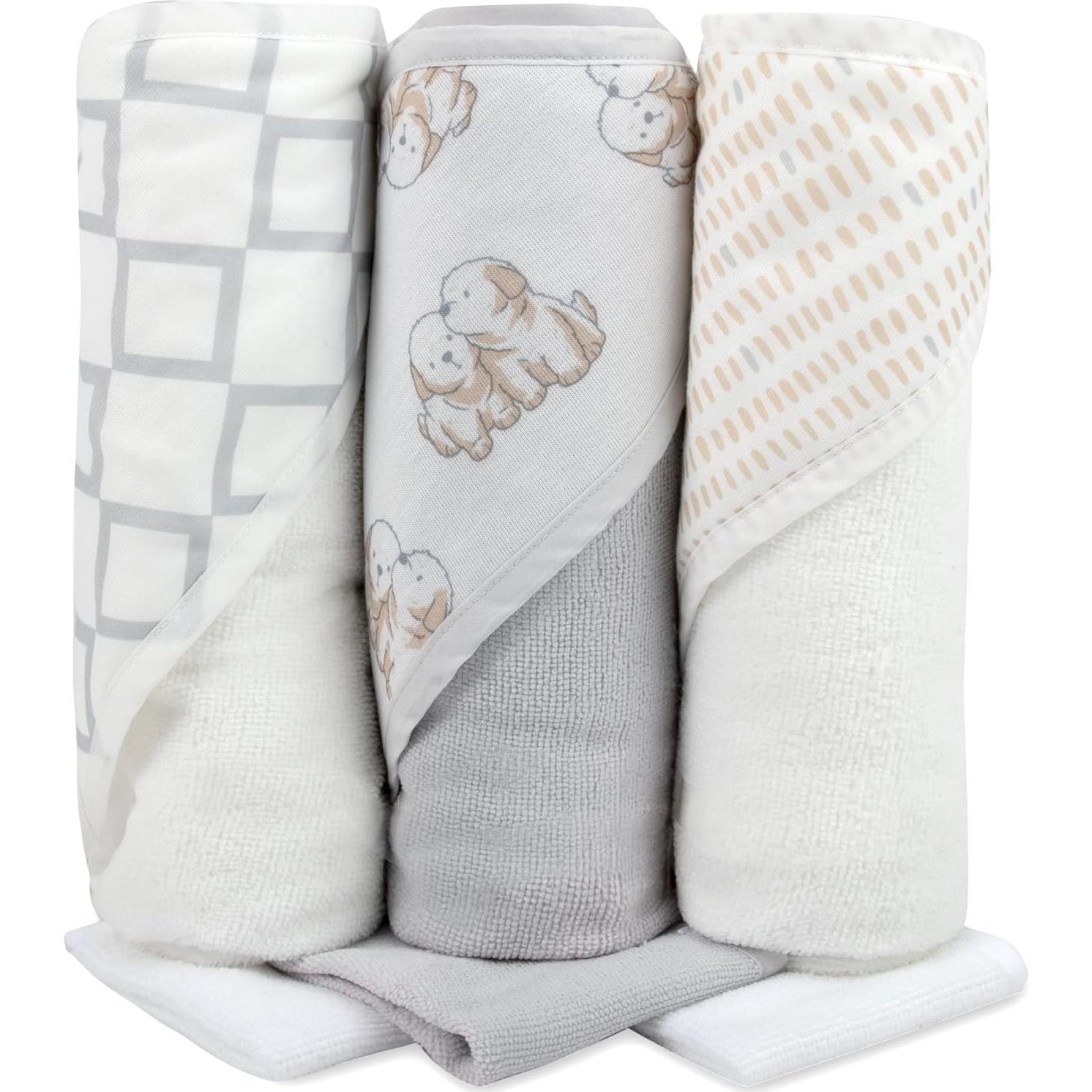 Juego de Toallas de Baño con Capucha Baby Essentials 6 Piezas