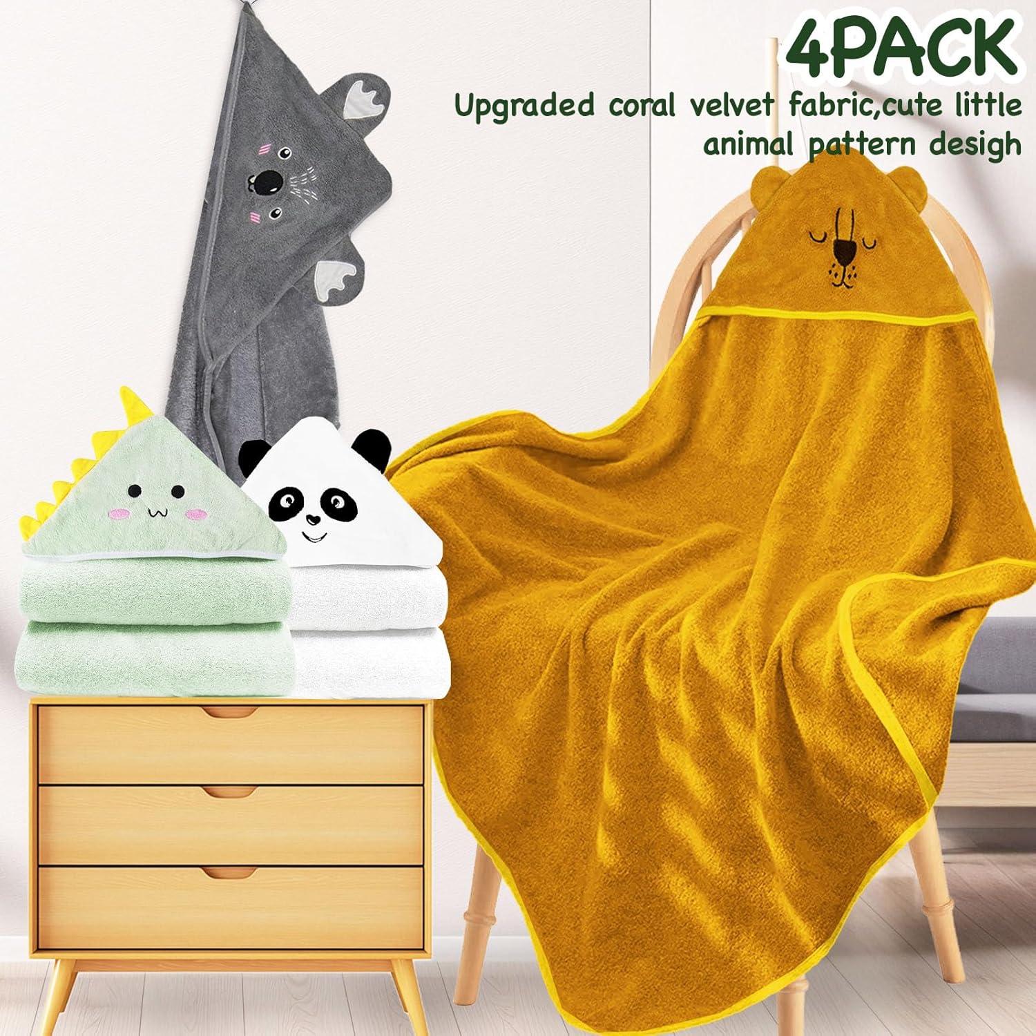 Toallas con Capucha xpertwarm 4 Piezas para Bebés 80x80cm