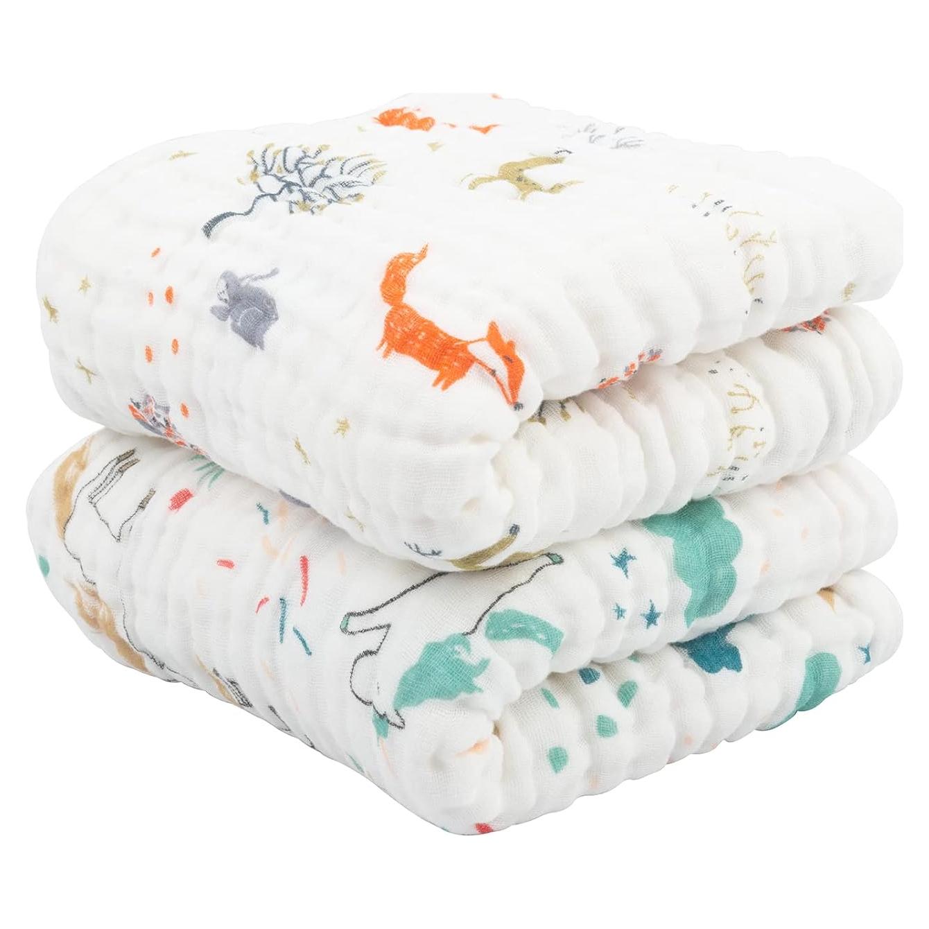 Toallas de Baño para Bebés babygoal 100% Algodón Muselina 89x89cm