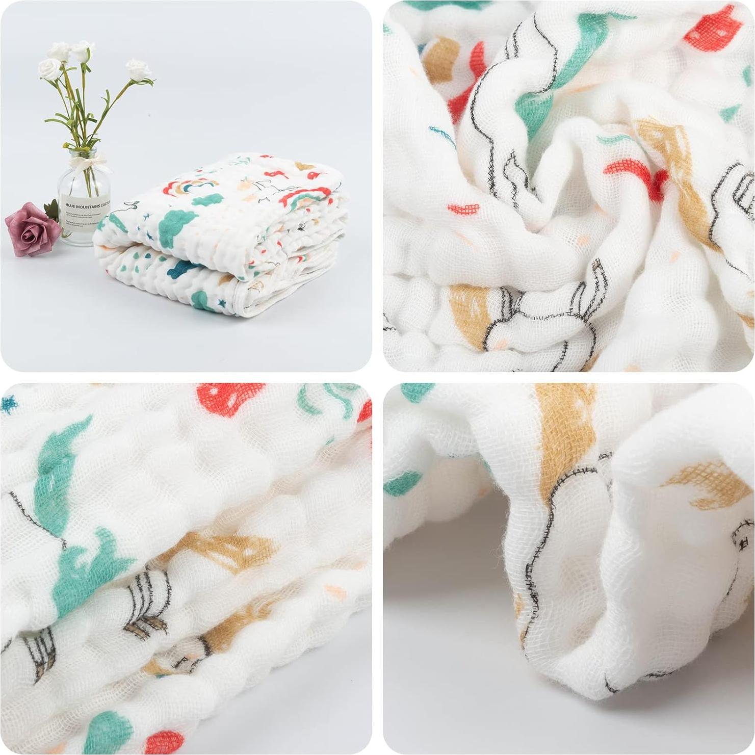 Toallas de Baño para Bebés babygoal 100% Algodón Muselina 89x89cm