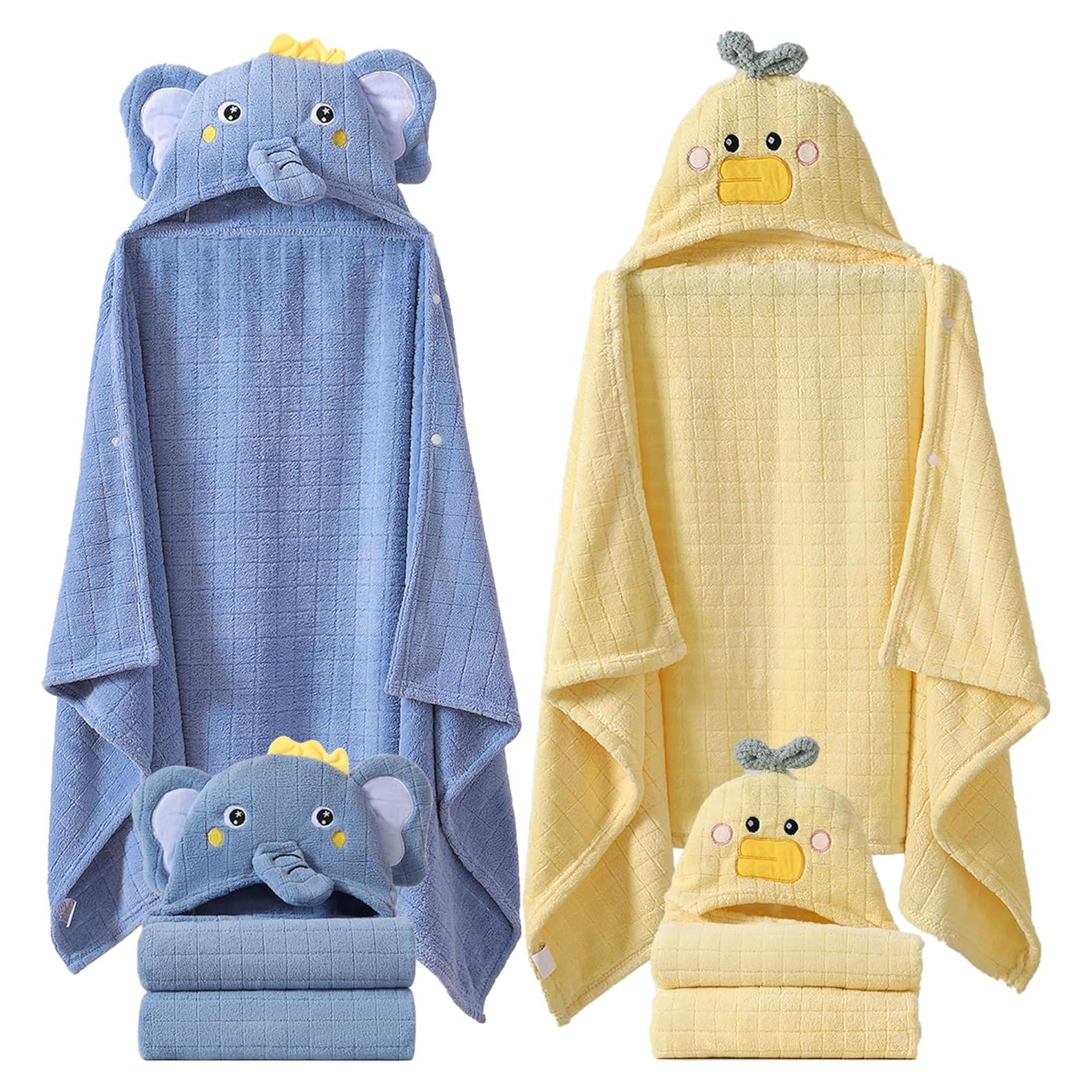 Paquete de 2 Toallas de Baño con Capucha INSPEAUTY 139.7x69.9cm