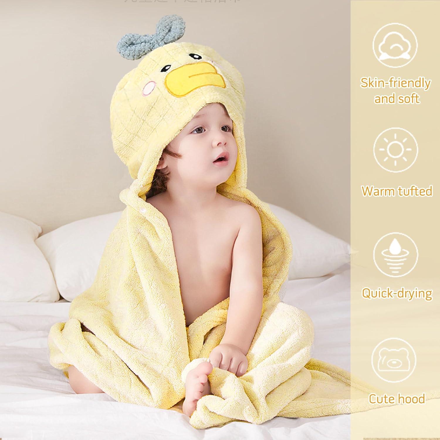 Paquete de 2 Toallas de Baño con Capucha INSPEAUTY 139.7x69.9cm