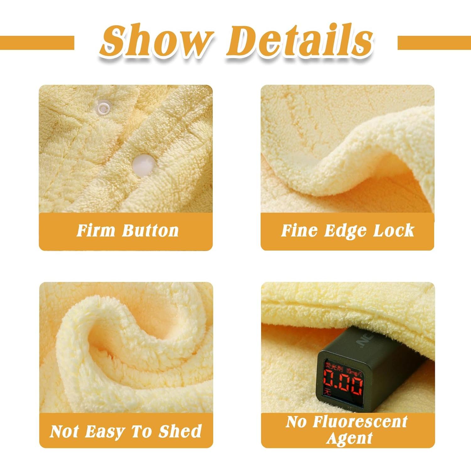 Paquete de 2 Toallas de Baño con Capucha INSPEAUTY 139.7x69.9cm