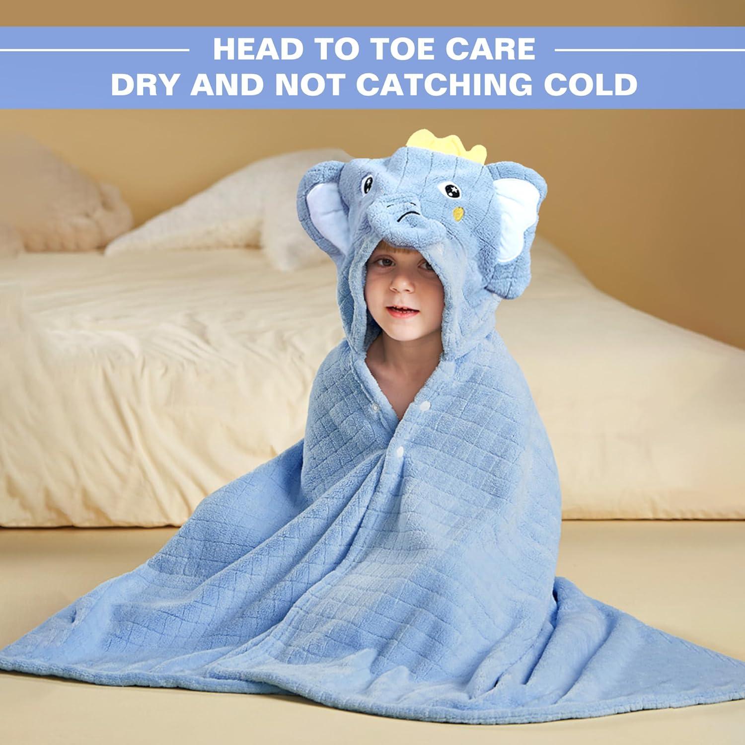 Paquete de 2 Toallas de Baño con Capucha INSPEAUTY 139.7x69.9cm