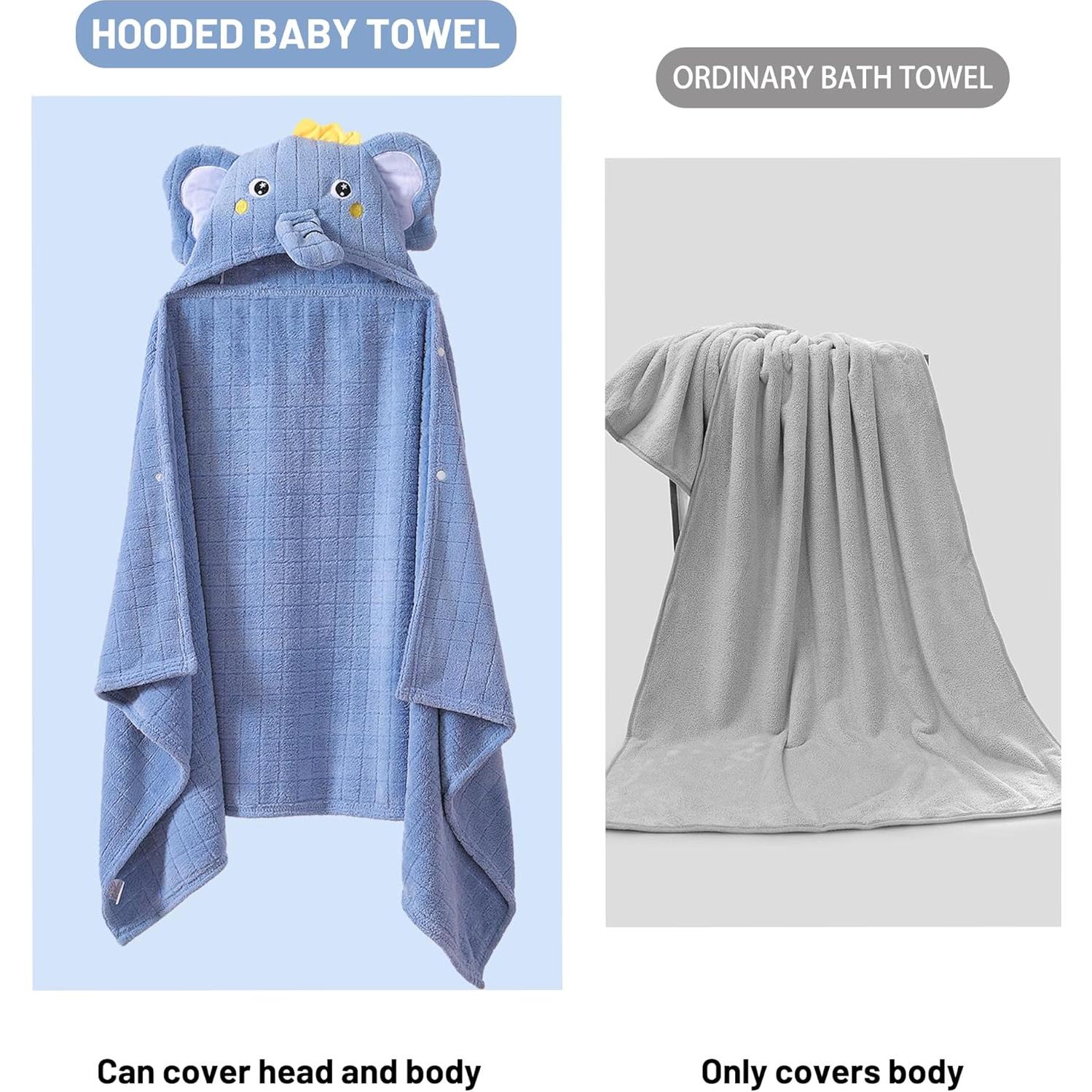 Paquete de 2 Toallas de Baño con Capucha INSPEAUTY 139.7x69.9cm