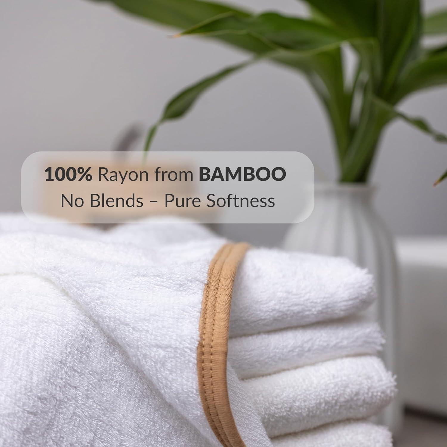 Toalla con Capucha Bebé Melbe Baby 100% Rayón Bambú 88.9x88.9 cm