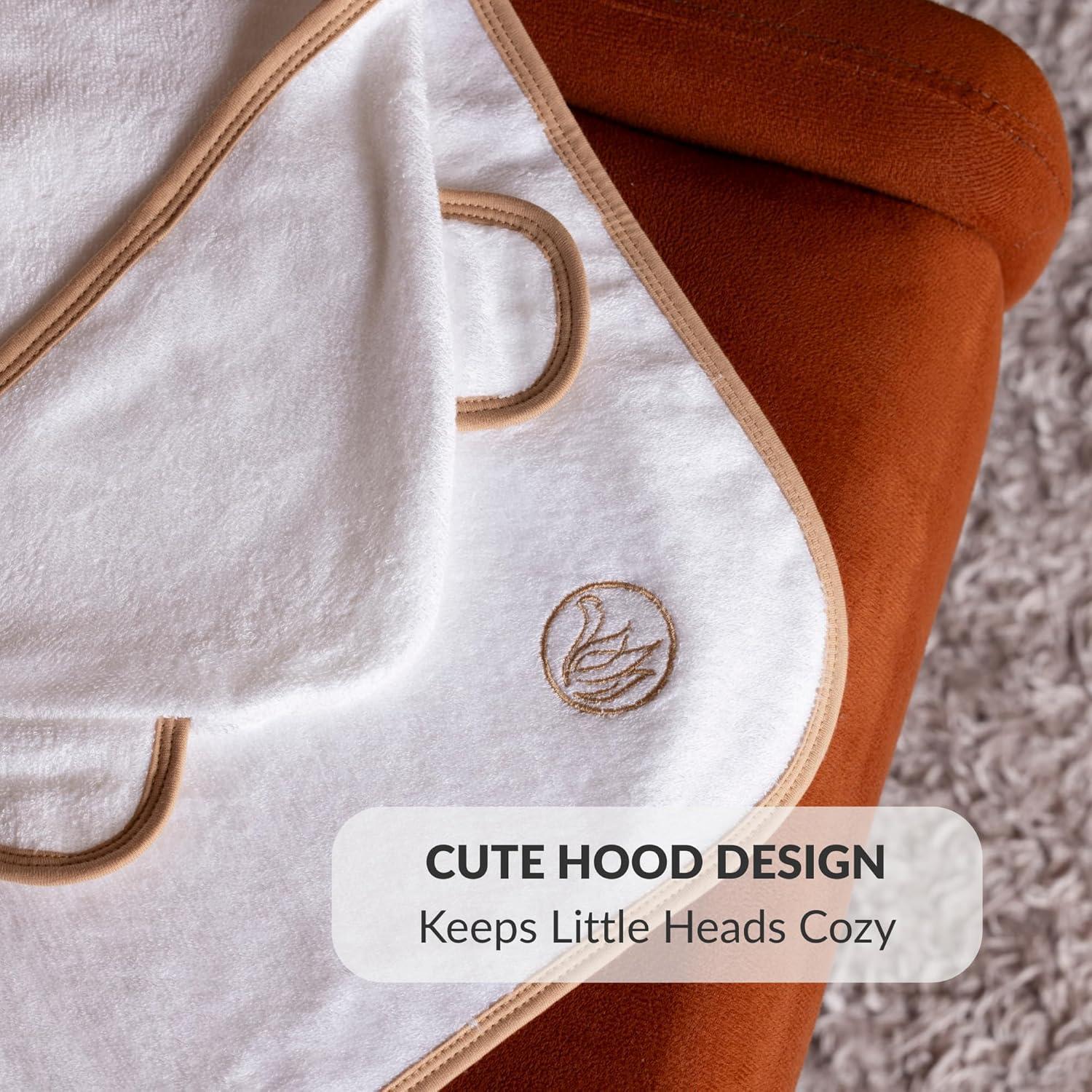 Toalla con Capucha Bebé Melbe Baby 100% Rayón Bambú 88.9x88.9 cm