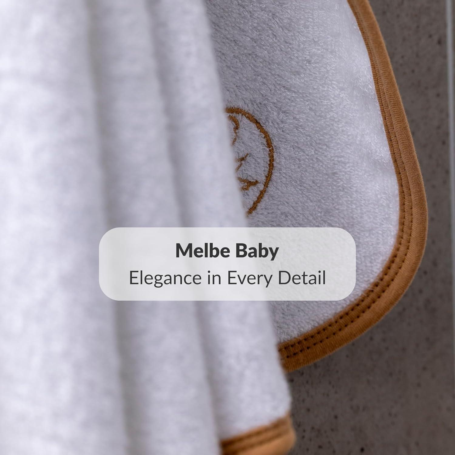 Toalla con Capucha Bebé Melbe Baby 100% Rayón Bambú 88.9x88.9 cm