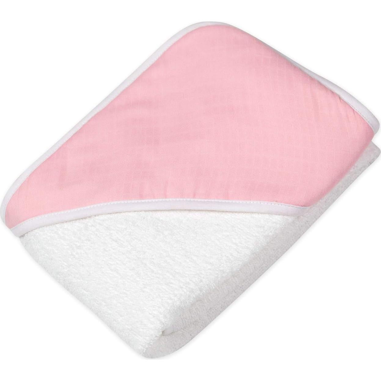Toallas con Capucha HonestBaby 2-Pack Algodón Orgánico Rosa