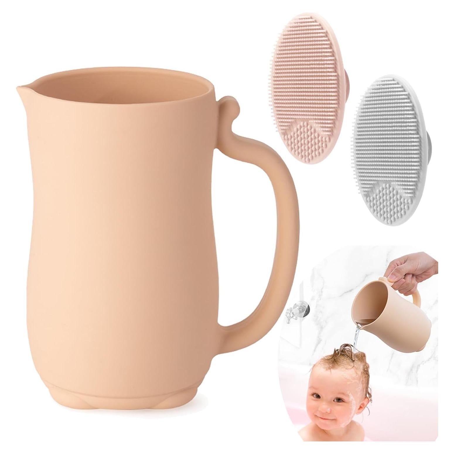 Taza de Enjuague para Bebés PandaEar con 2 Cepillos Rosa