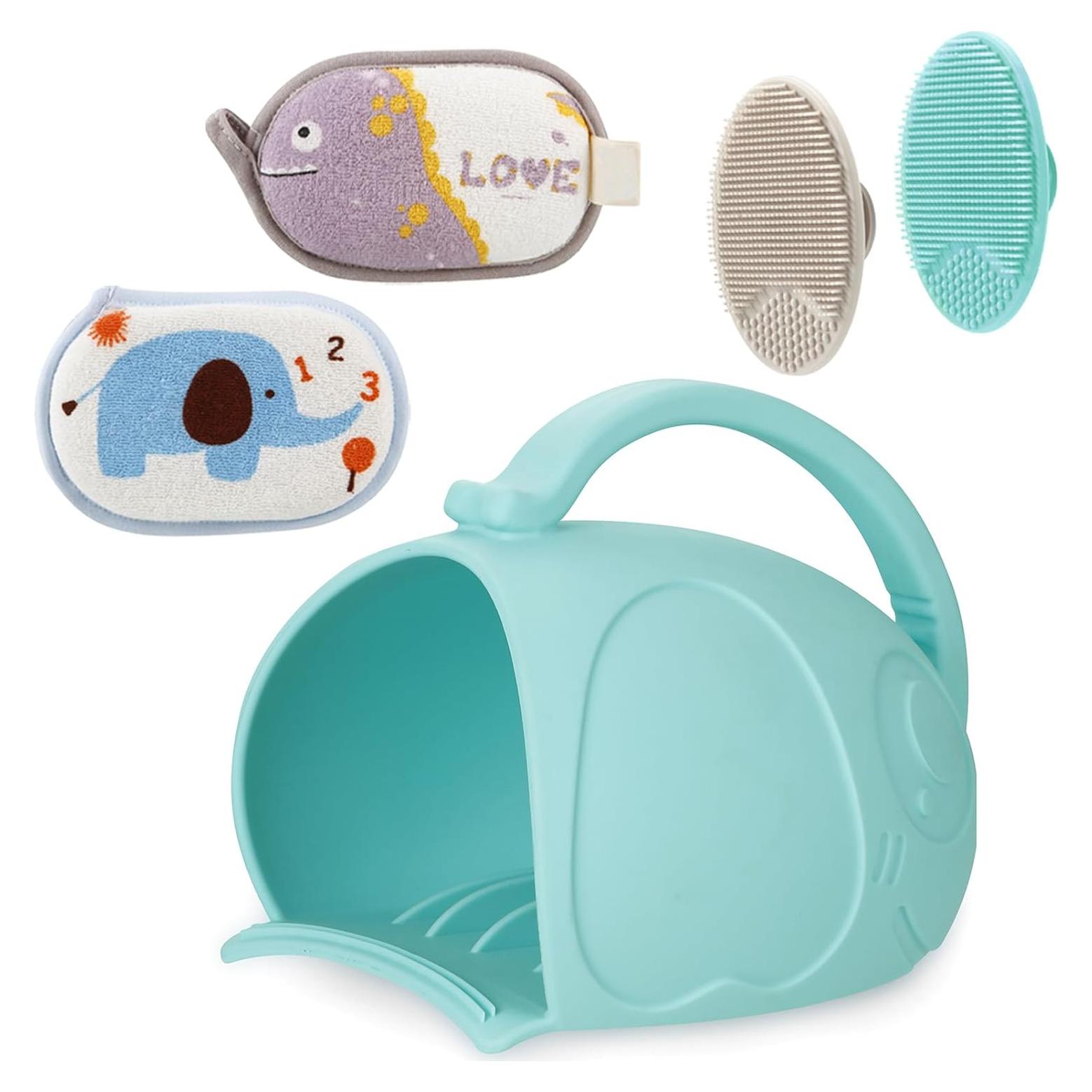 Taza de Enjuague para Bebés PandaEar 1200ml Silicona Azul