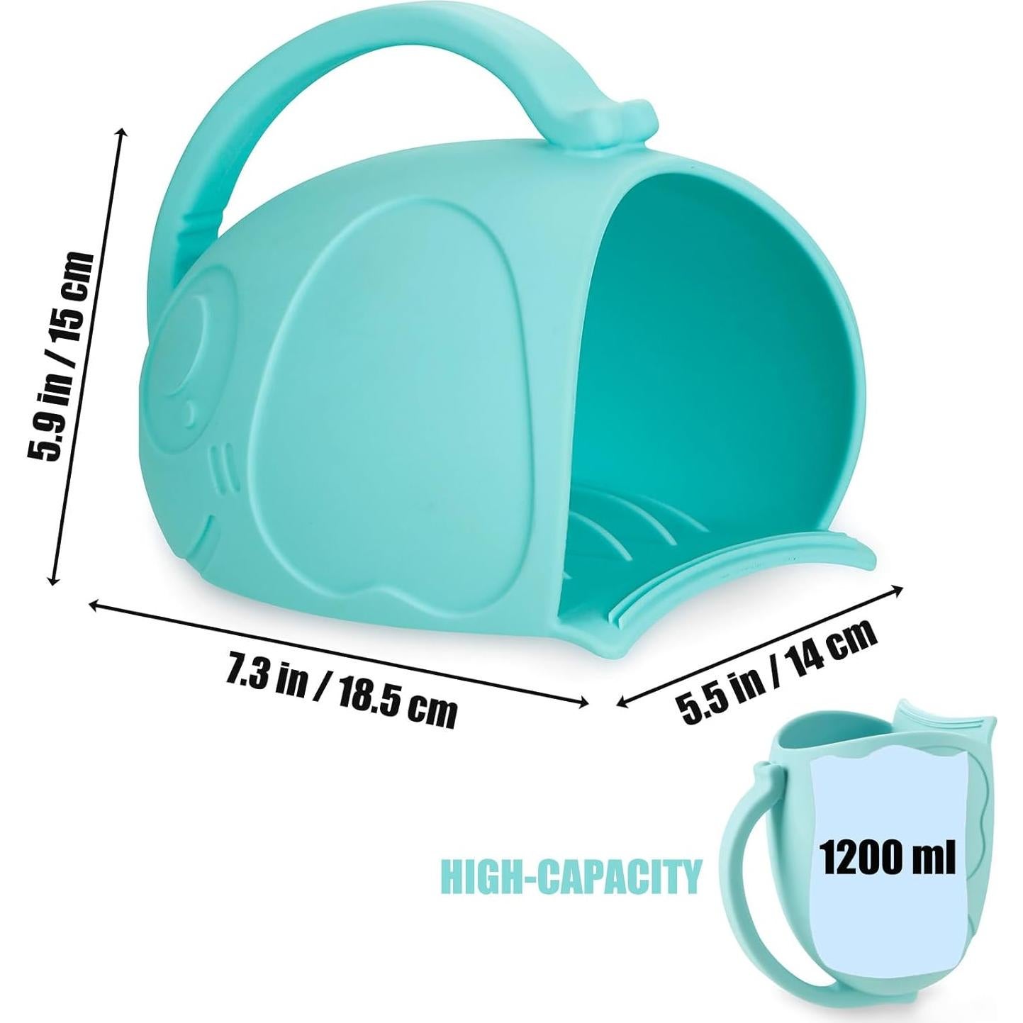 Taza de Enjuague para Bebés PandaEar 1200ml Silicona Azul