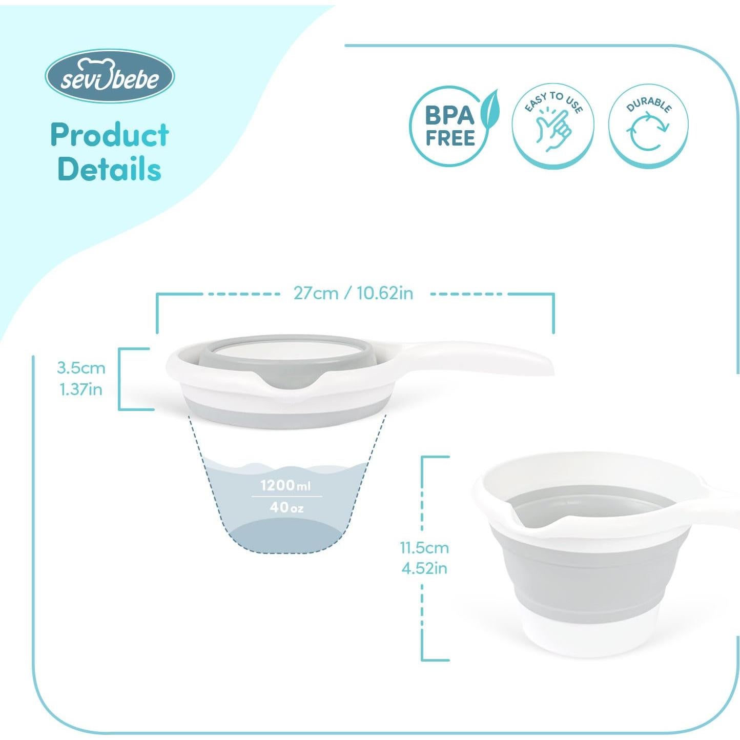 Taza de Enjuague Plegable Sevi Baby - Ahorra Espacio y Ligera