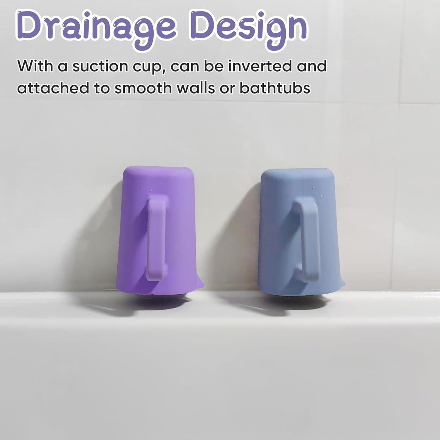 Taza de Enjuague para Bebés EASICUTI Silicona Morado 210g