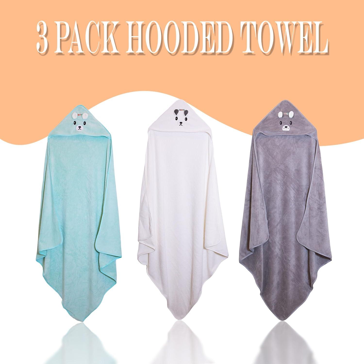 Set de 3 Toallas de Baño con Capucha Ioly para Bebés 104 cm