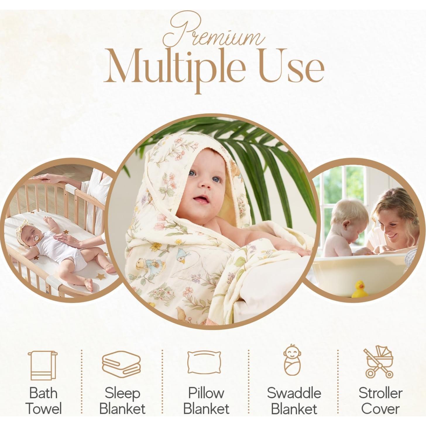 Juego de Toallas de Muselina HardNok 4 Piezas 81x81 cm