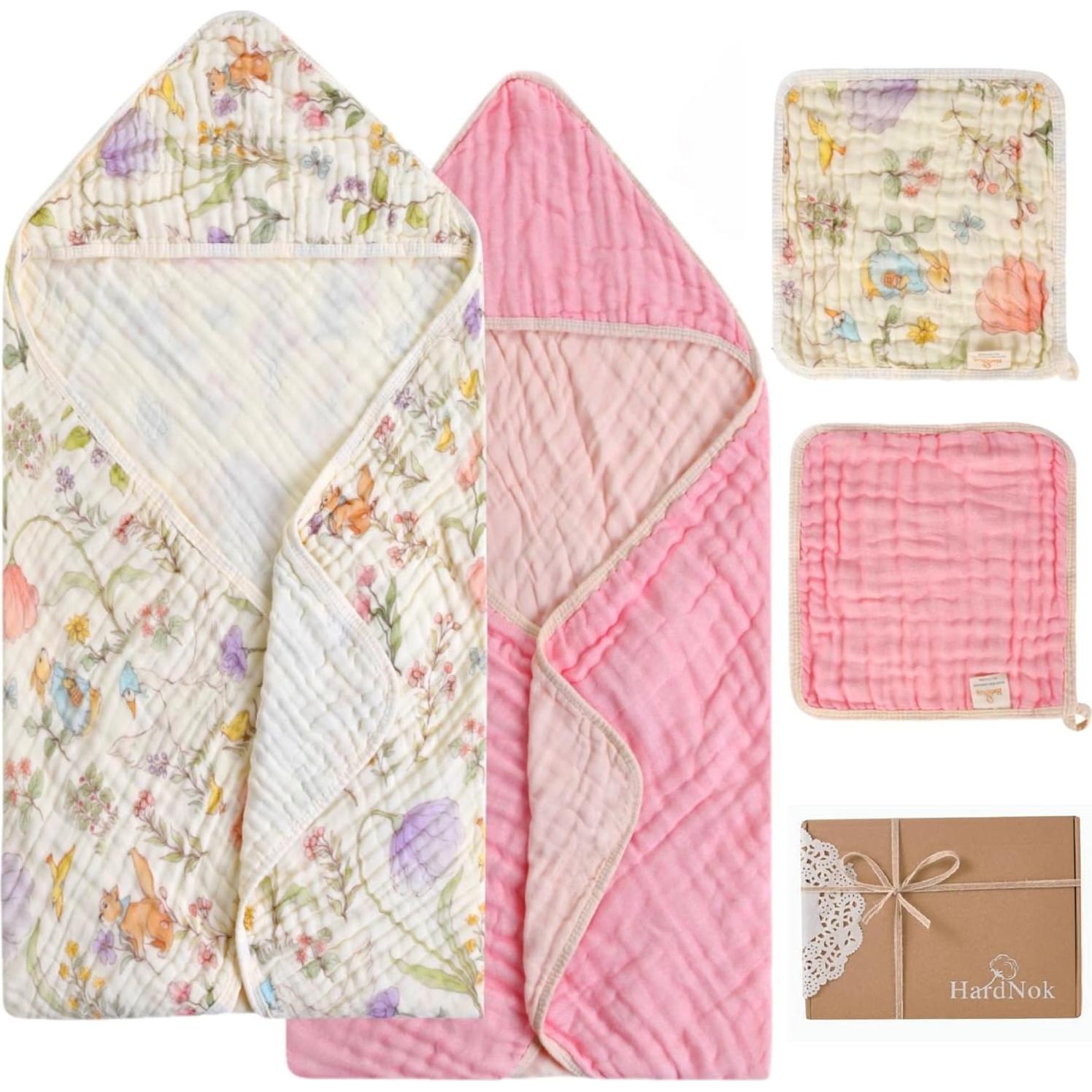 Juego de Toallas de Muselina HardNok 4 Piezas 81x81 cm