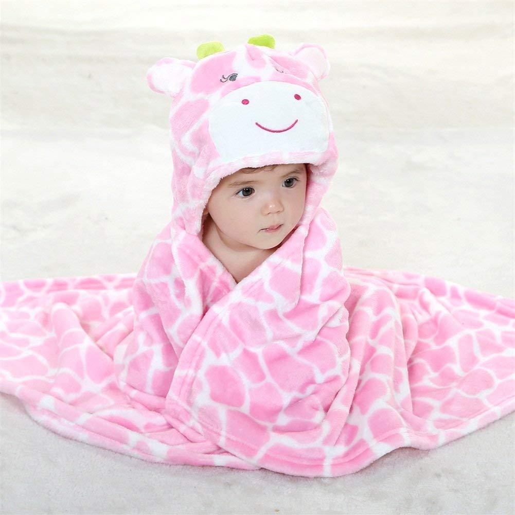 Manta con Capucha para Bebé Vauwmsr Rosa 65x100 cm Premium