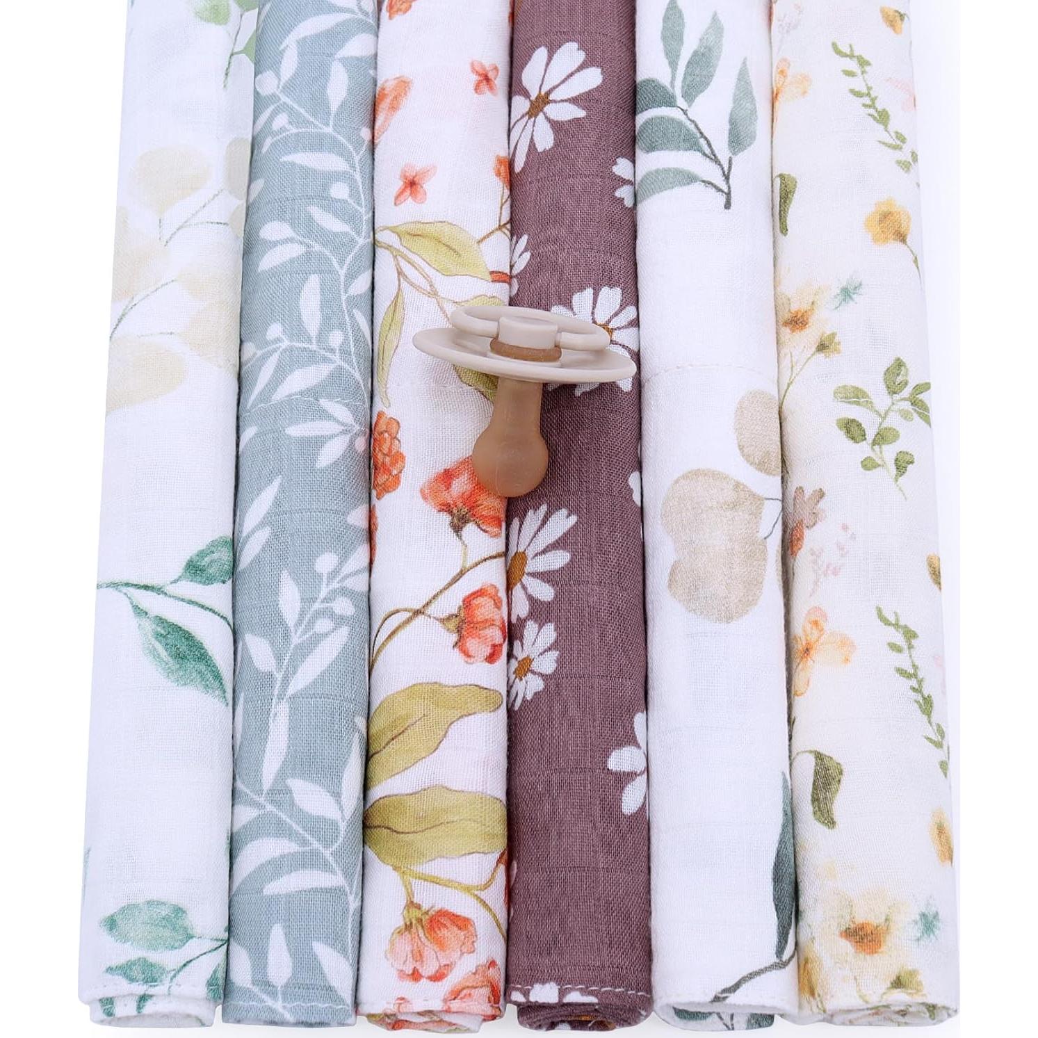 Toallitas de Muselina para Bebé LifeTree - 6 Unidades 27x27cm