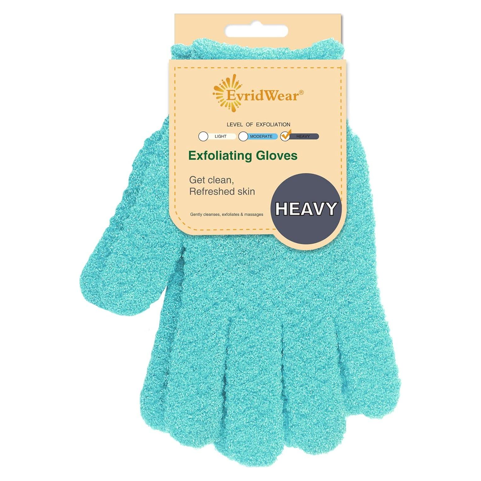 Guantes Exfoliantes Evridwear Azul Ángel Pesado 100% Nylon