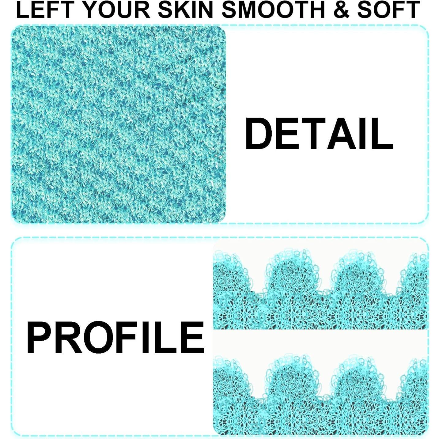 Guantes Exfoliantes Evridwear Azul Ángel Pesado 100% Nylon