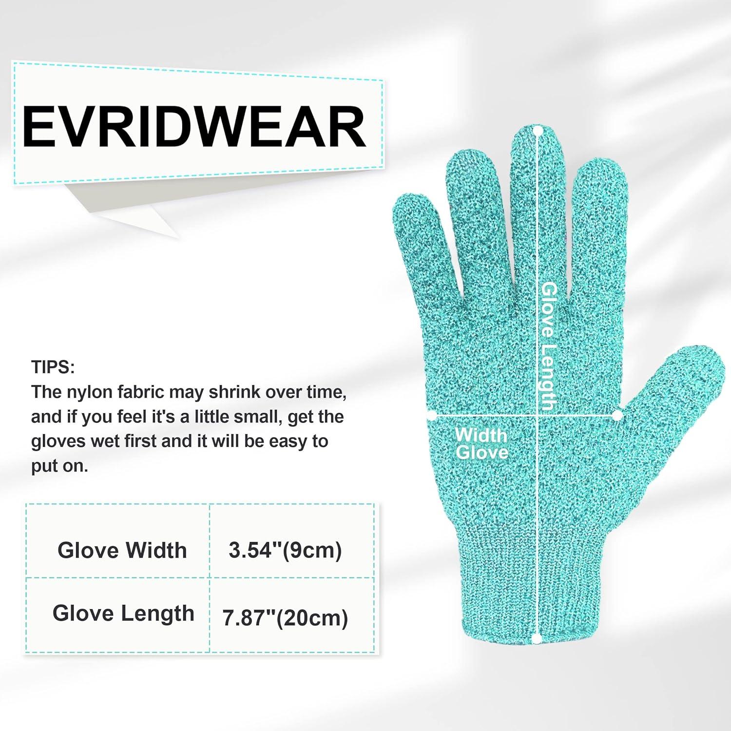 Guantes Exfoliantes Evridwear Azul Ángel Pesado 100% Nylon