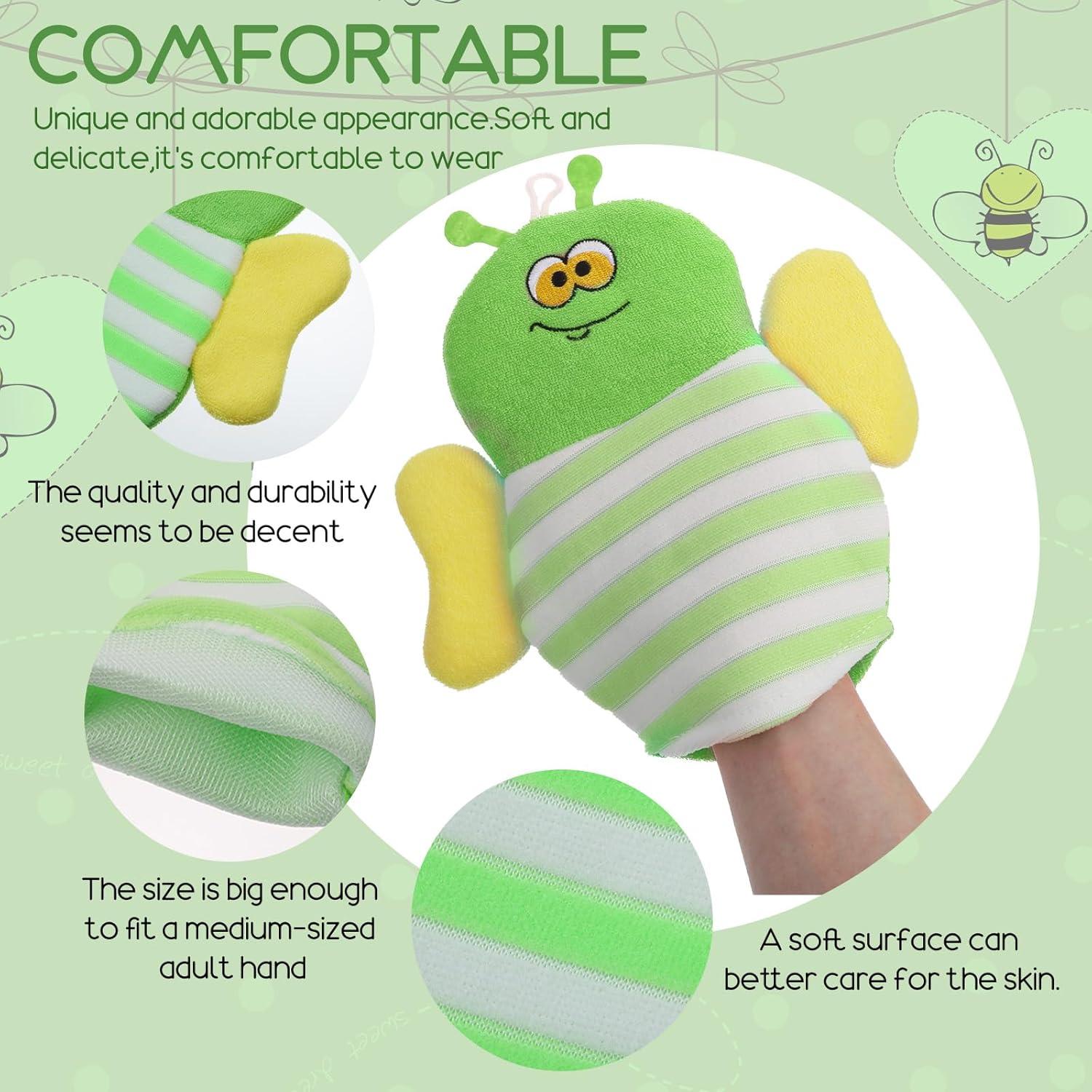 Guantes de Baño para Bebés Sibba 6 Pcs Exfoliantes Suaves