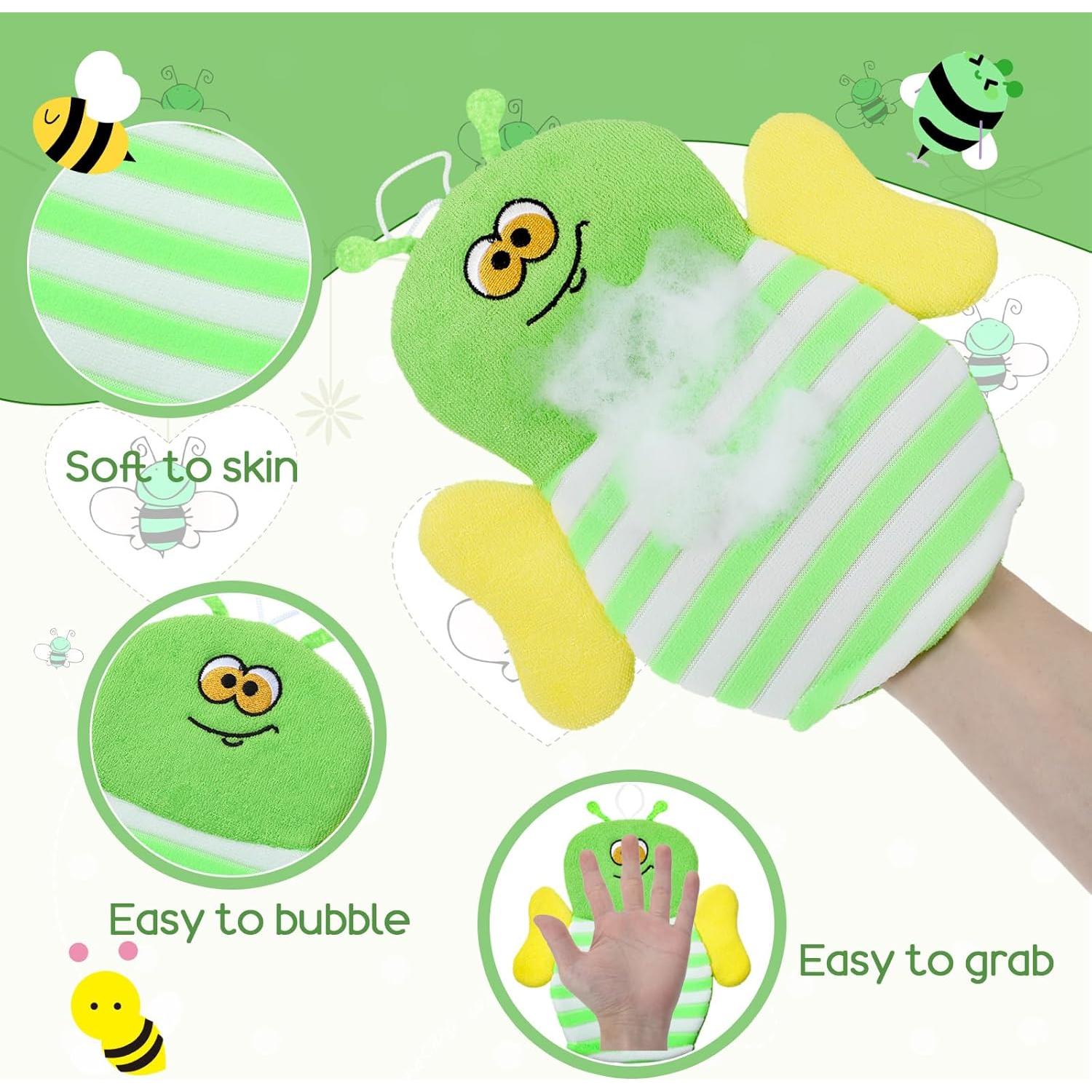 Guantes de Baño para Bebés Sibba 6 Pcs Exfoliantes Suaves
