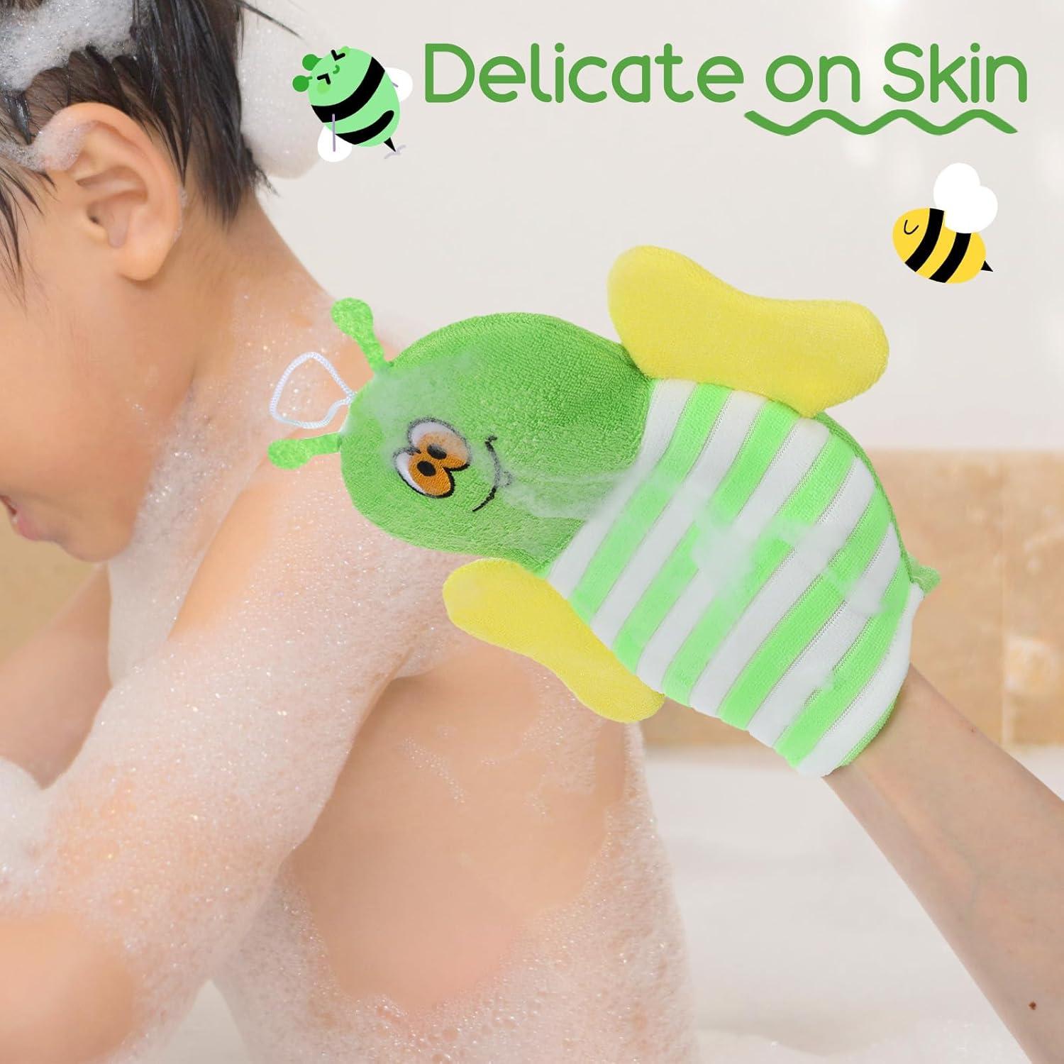 Guantes de Baño para Bebés Sibba 6 Pcs Exfoliantes Suaves