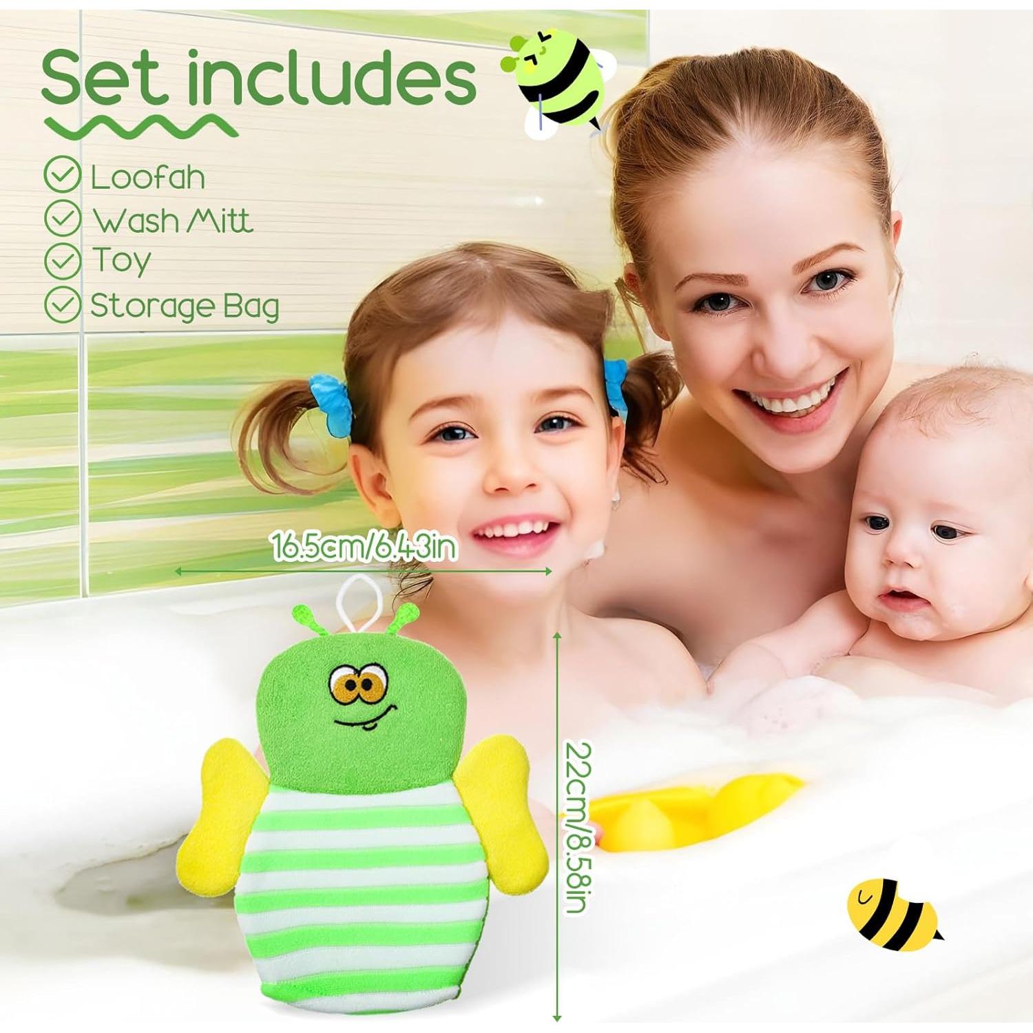 Guantes de Baño para Bebés Sibba 6 Pcs Exfoliantes Suaves