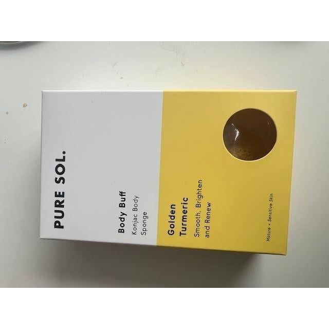 Esponja de Baño Exfoliante PureSOL Konjac Cúrcuma 100% Natural