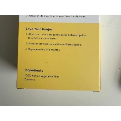 Esponja de Baño Exfoliante PureSOL Konjac Cúrcuma 100% Natural