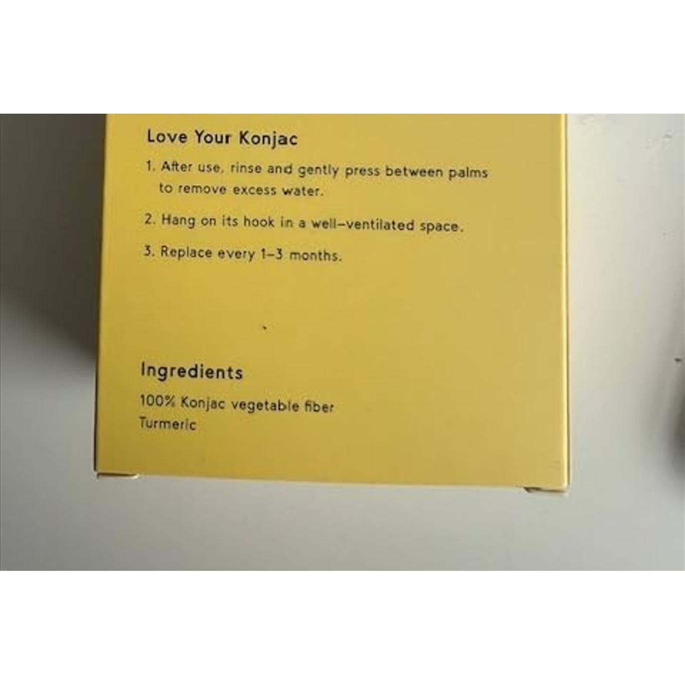 Esponja de Baño Exfoliante PureSOL Konjac Cúrcuma 100% Natural