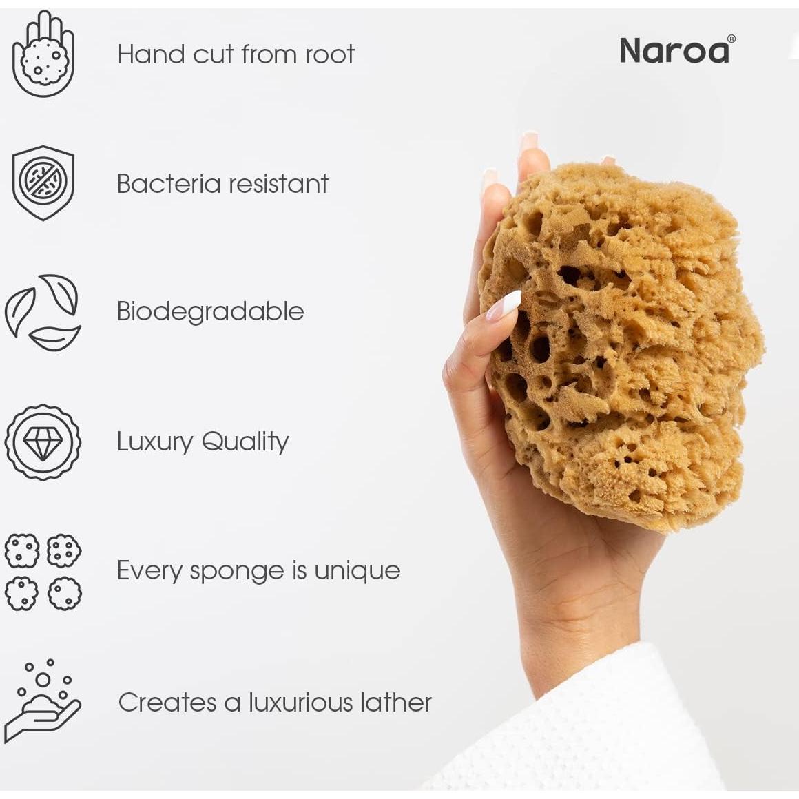 Esponja de Ducha Natural Naroa Grande Exfoliante Sin Plástico