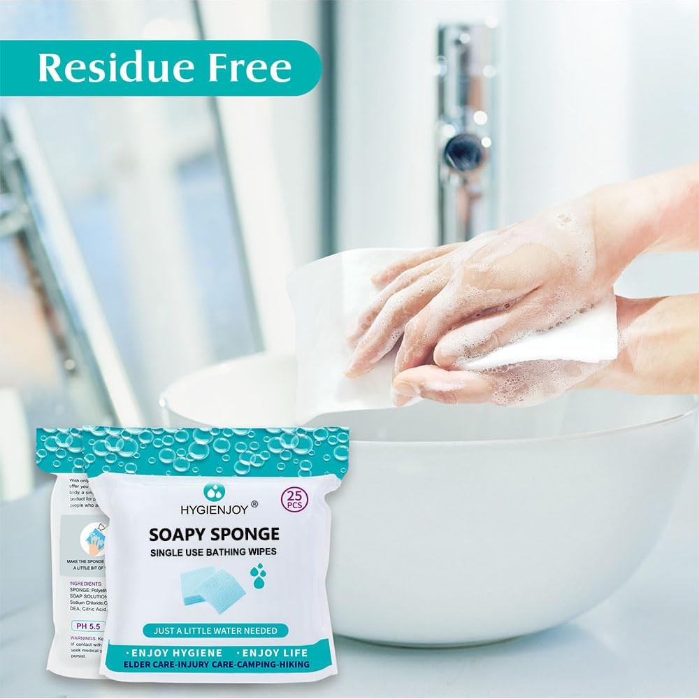 Esponjas de Baño Sin Enjuague Hygienjoy - 25 Unidades