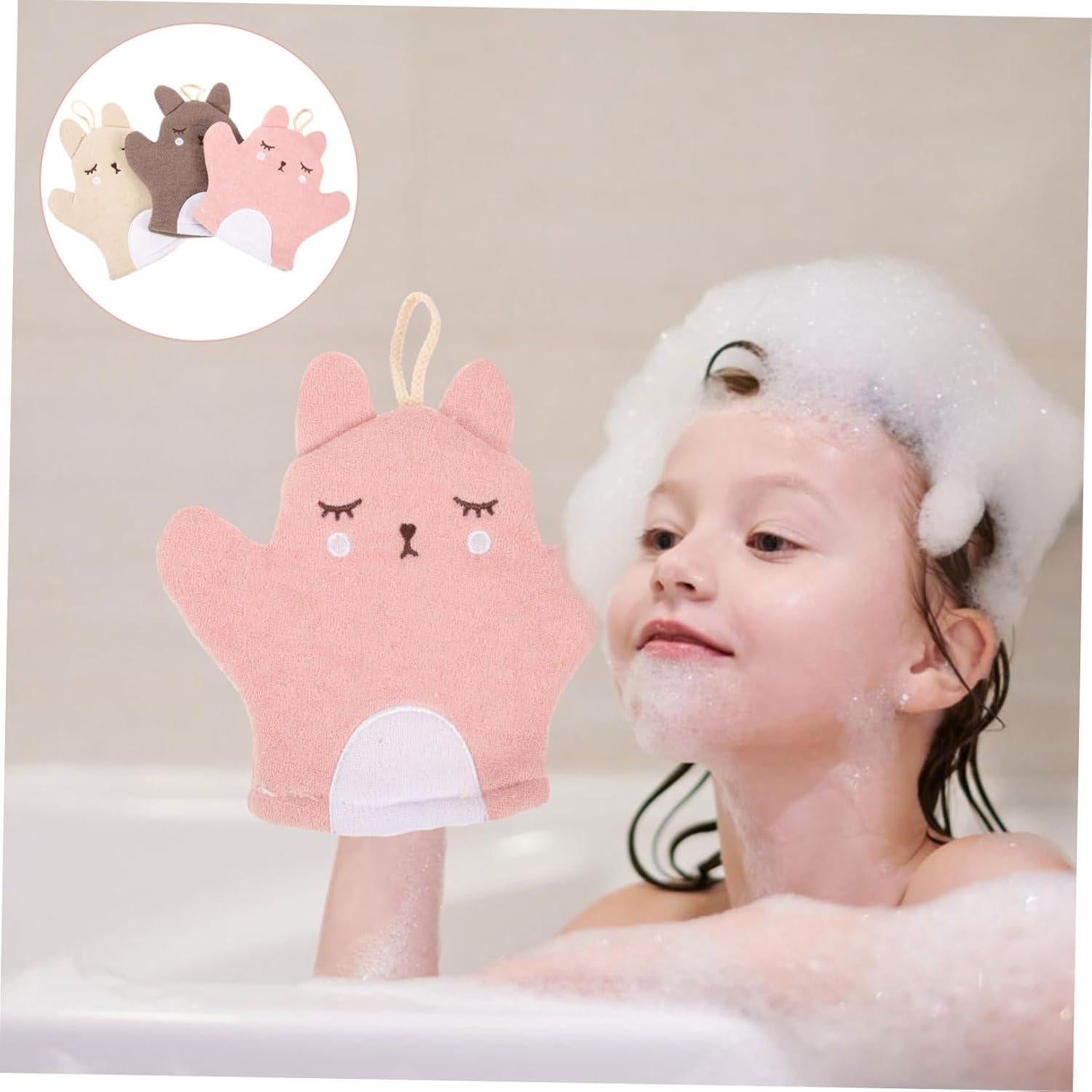 Guantes Exfoliantes GLEAVI 3 Piezas para Ducha Suaves 22x20cm