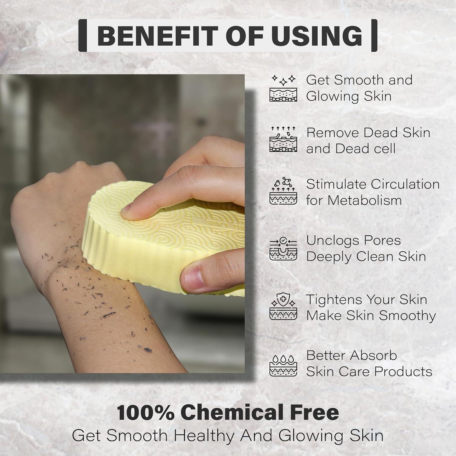 Esponja de Baño Exfoliante BOBI CARE 2 Piezas Suave 3D